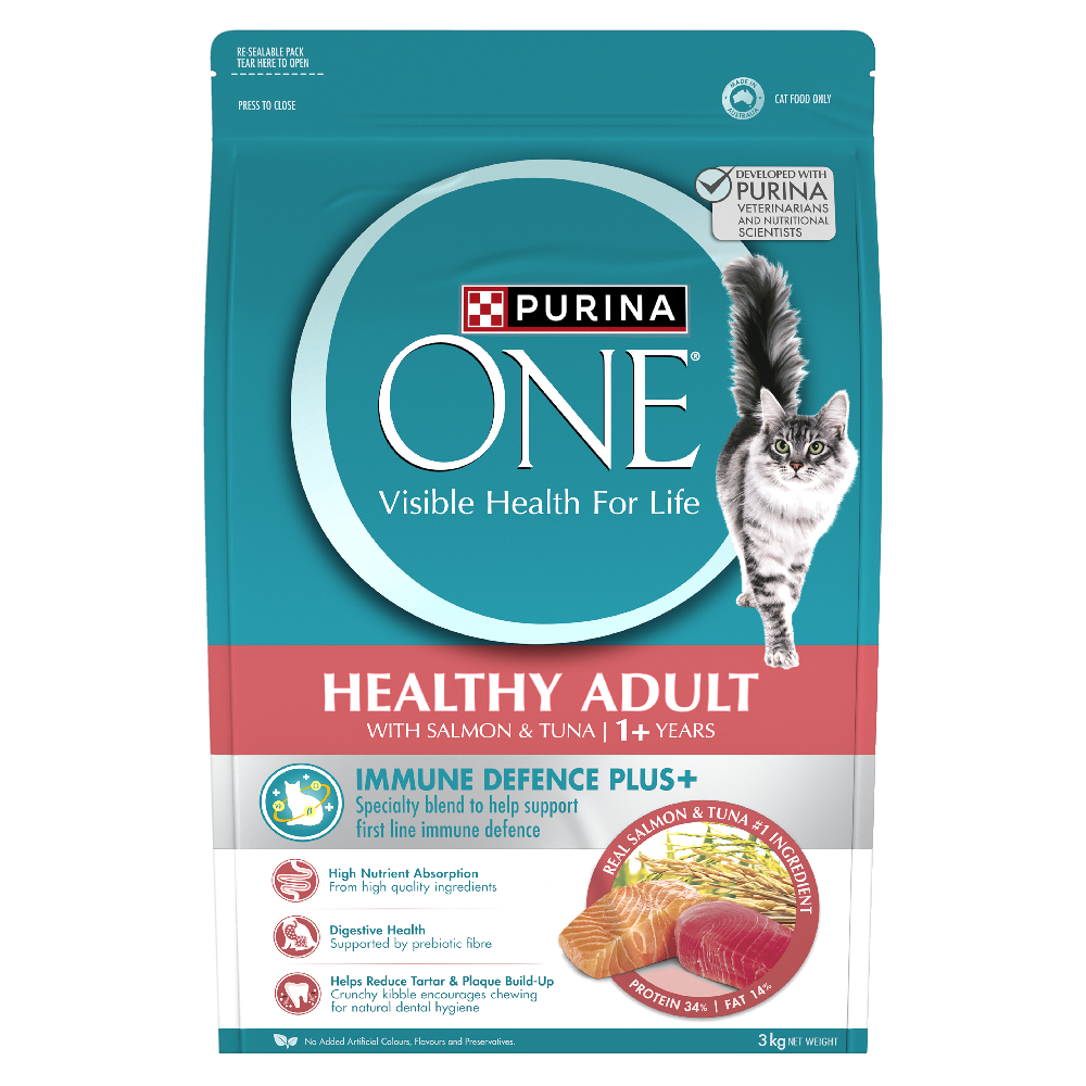 Healthy Adult Salmon And Tuna Dry Cat Food Bag