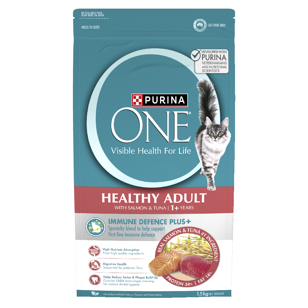 Healthy Adult Salmon And Tuna Dry Cat Food Bag