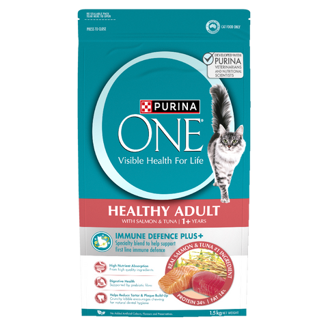 Healthy Adult Salmon And Tuna Dry Cat Food Bag