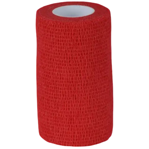 Equine Valuwrap Cohesive Red Bandage