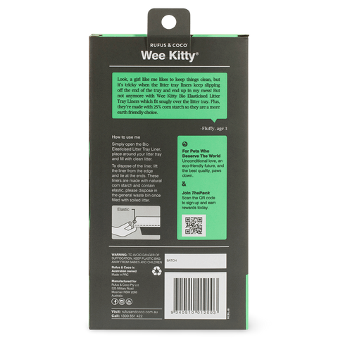 Wee Kitty Bio Elasticised Litter Tray Liners