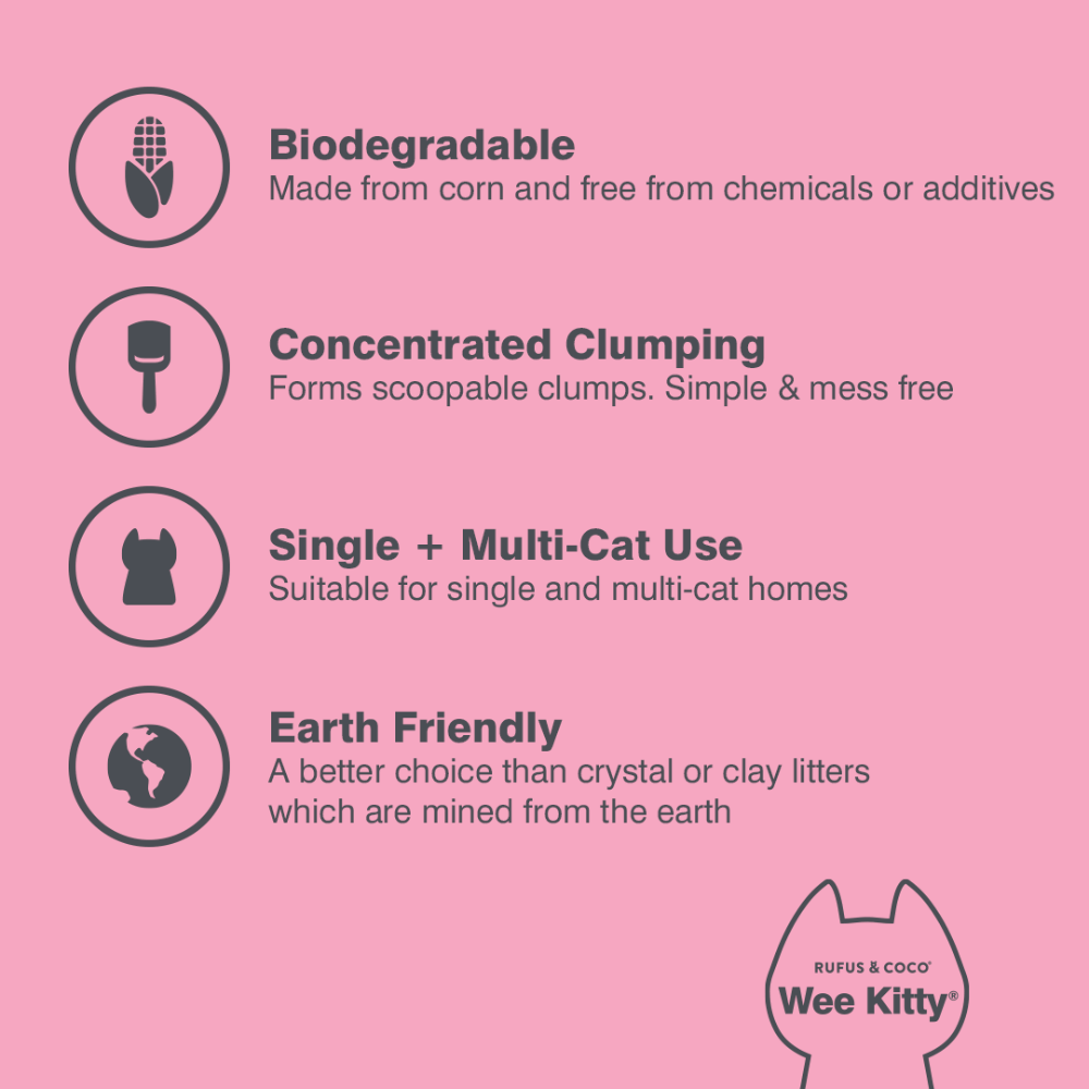 Wee Kitty Kitten Corn Clumping Cat Litter