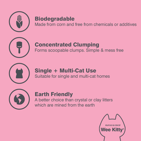 Wee Kitty Kitten Corn Clumping Cat Litter