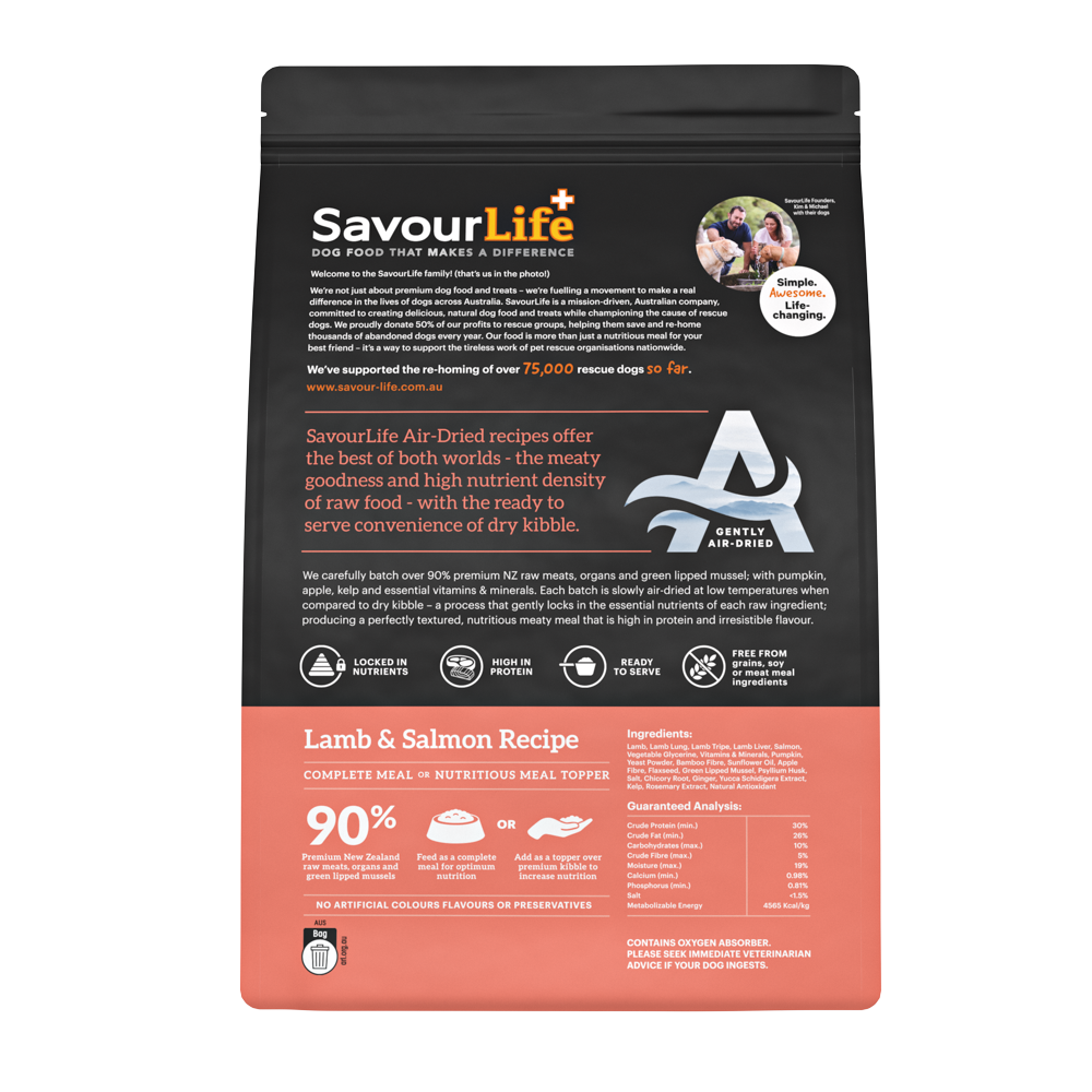 Air Dried Lamb & Salmon Adult Dry Dog Food