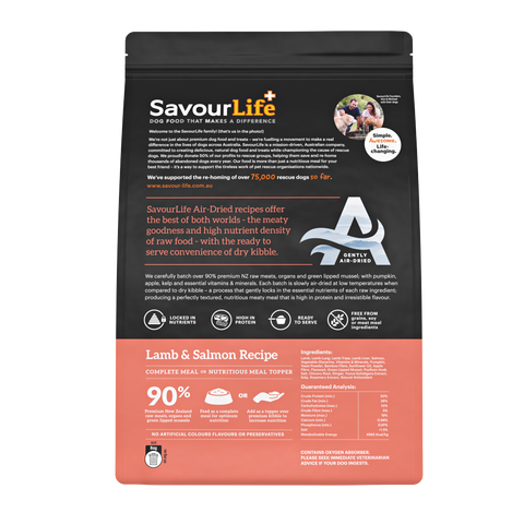 Air Dried Lamb & Salmon Adult Dry Dog Food