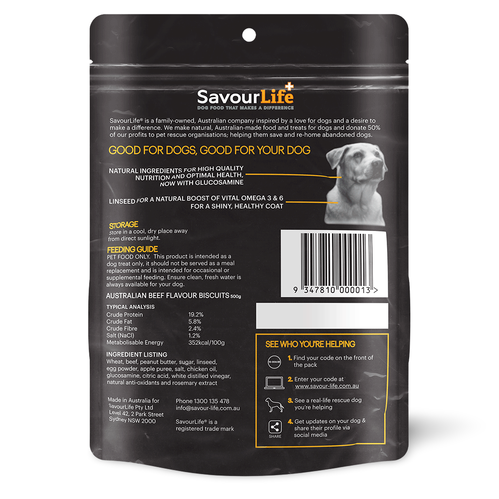 Beef Flavoured Biscuit Treats for Dogs