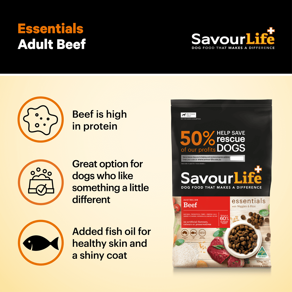 Essentials Beef Adult Dry Dog Food