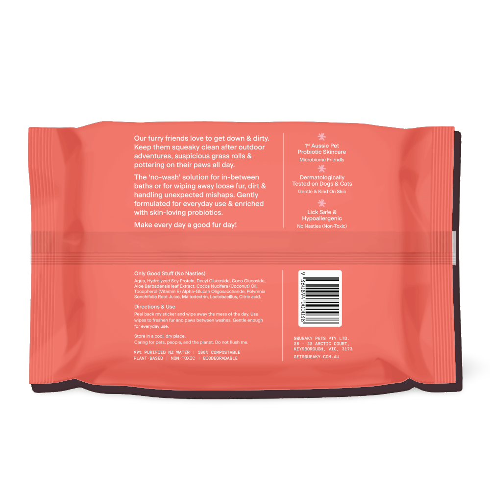 Probiotic Pet Wipes Fragrance Free