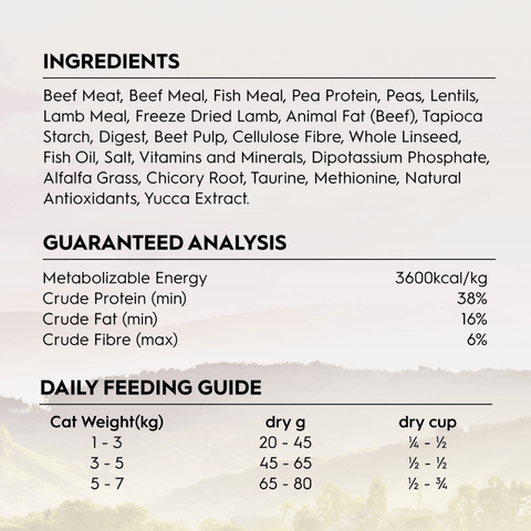 Adult Australian Beef And Freeze Dried Lamb Dry Cat Food