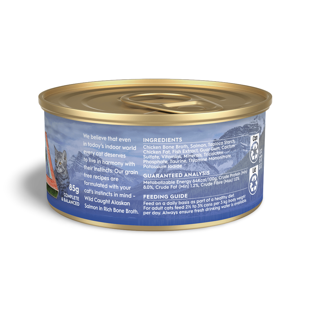 Wild Caught Alaskan Salmon In Bone Broth Wet Cat Food