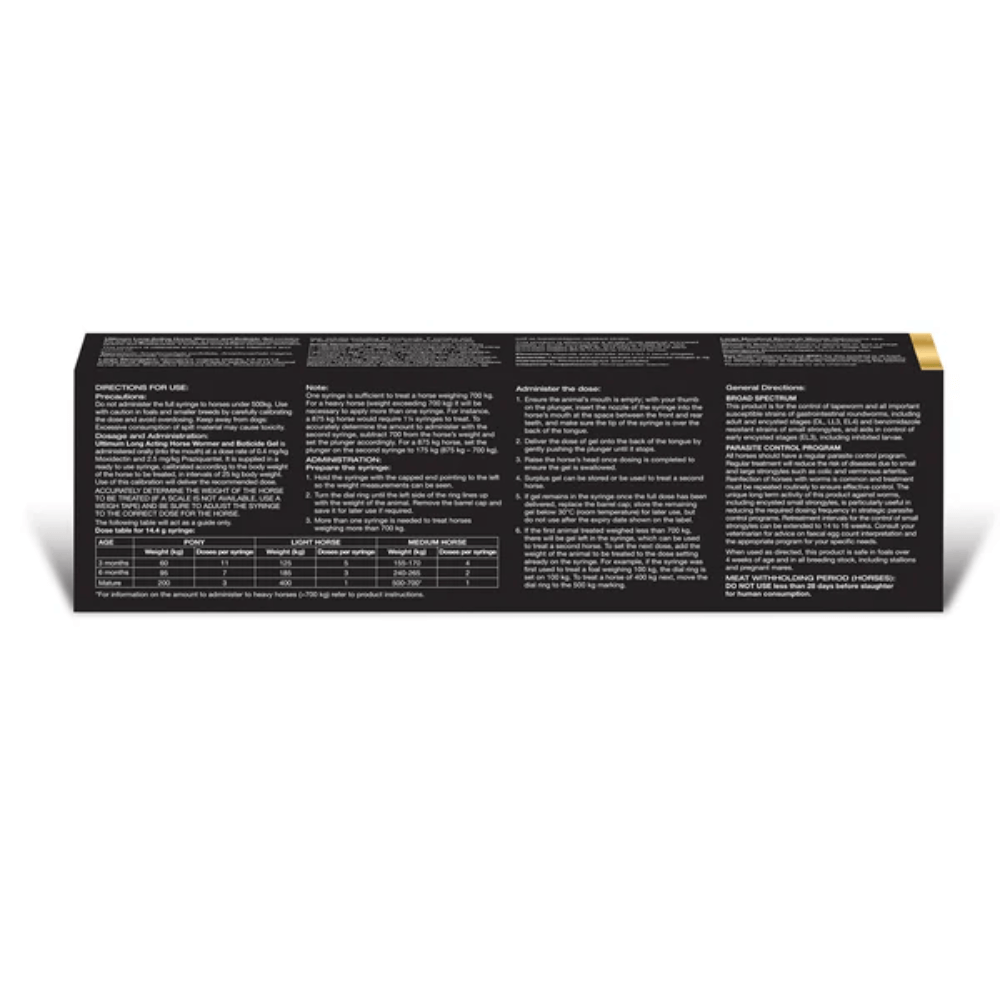 Ultimum Long Acting Wormer And Boticide Gel For Horses
