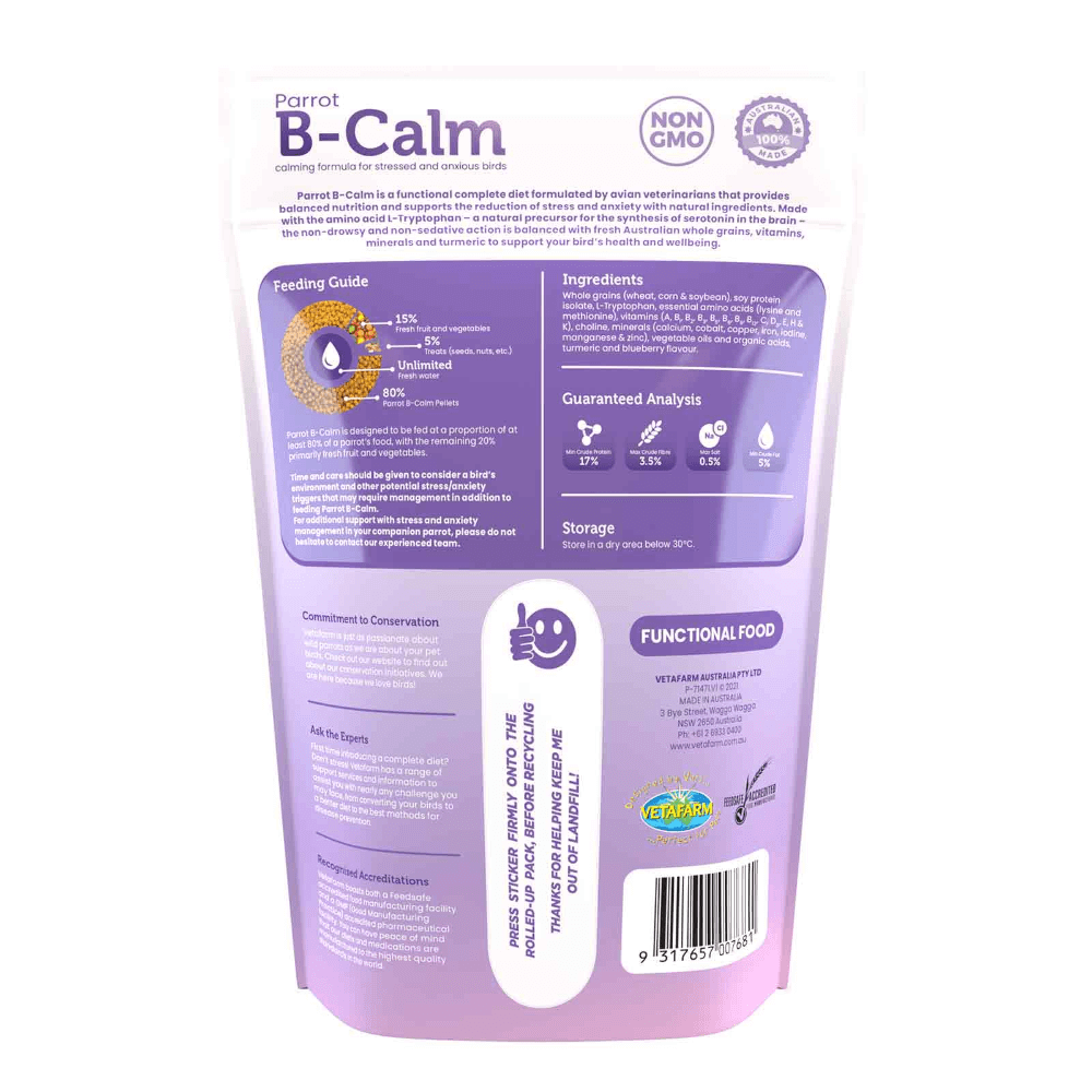 Parrot B Calm Bird Pellets