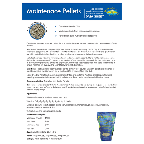 Parrot Pellet Maintenance