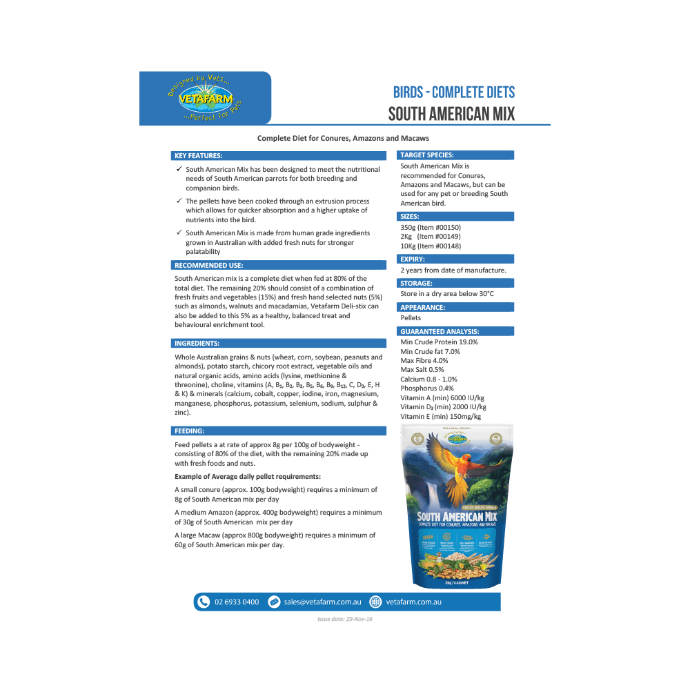 Parrot South American Mix