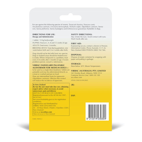 Allwormer Tablets For Medium Dogs