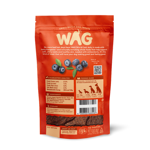 Kangaroo Jerky Skin And Coat Dog Treats