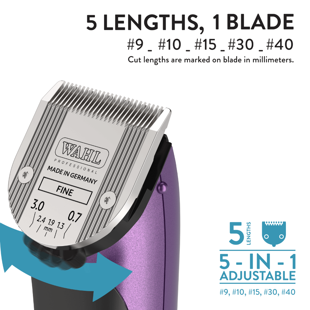 Bravura Royal Purple Dog Clipper With 5 In 1 Blade