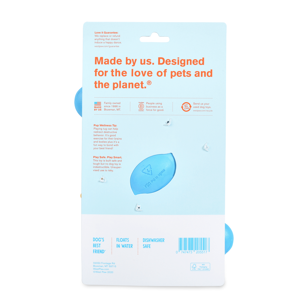 Bumi Tug Fetch Zogoflex Dog Toy Blue