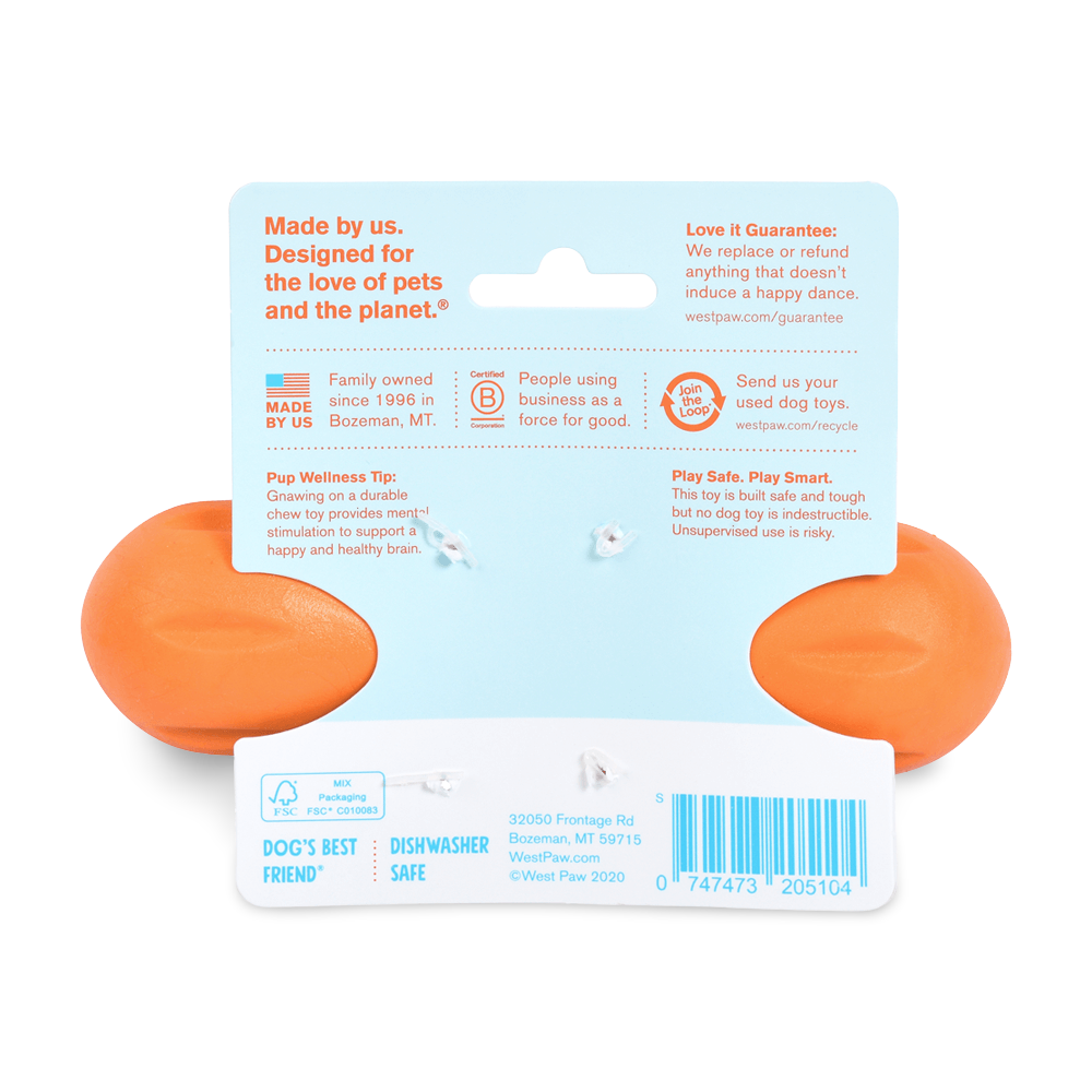 Hurley Fetch Tough Dog Toy Orange