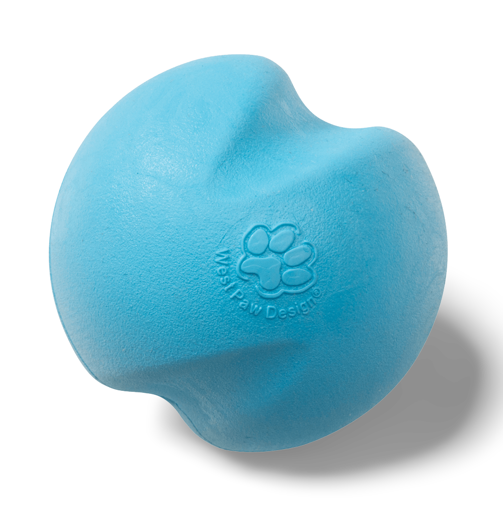 Jive Zogoflex Fetch Ball Tough Dog Toy Blue