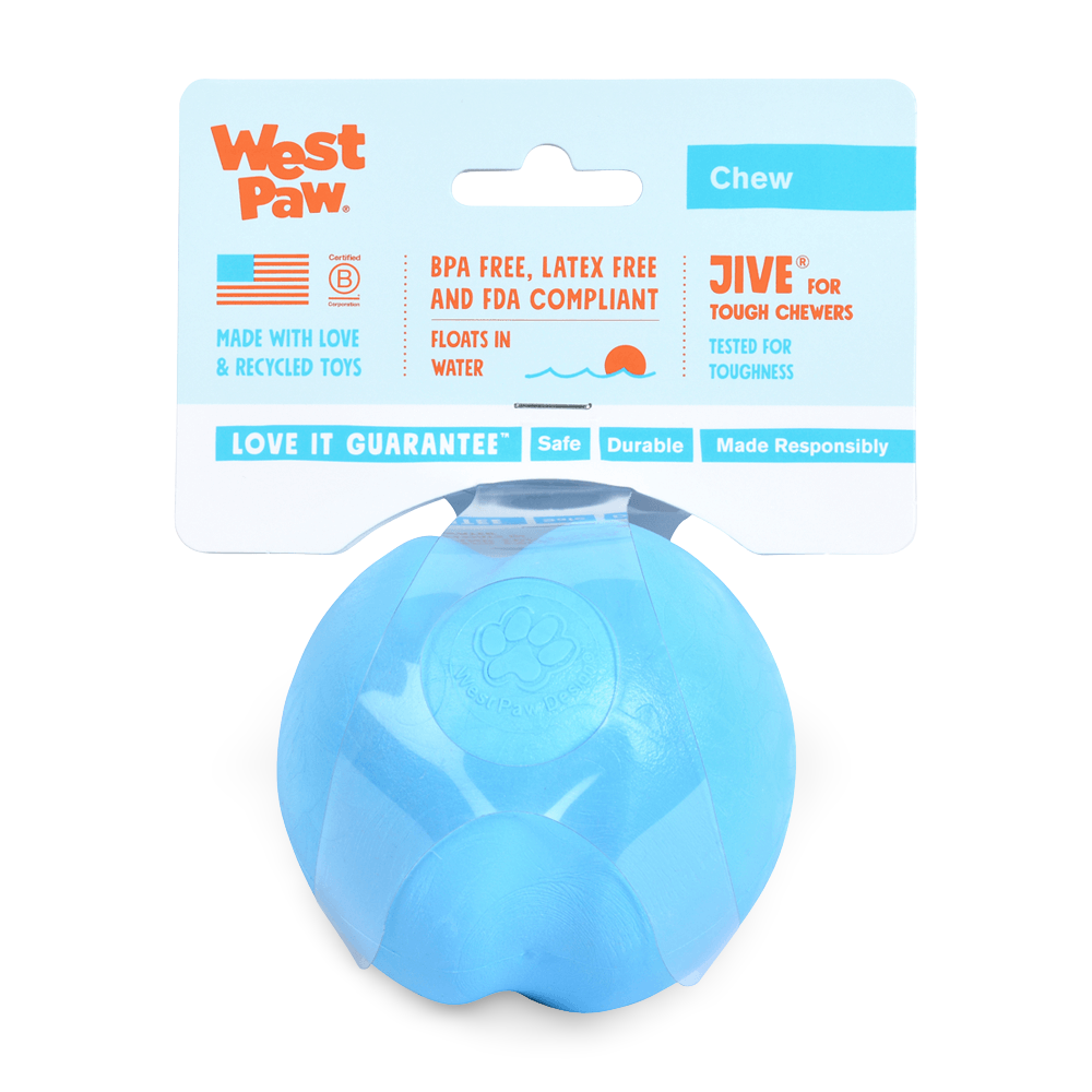 Jive Zogoflex Fetch Ball Tough Dog Toy Blue