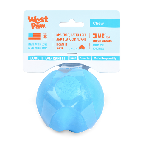Jive Zogoflex Fetch Ball Tough Dog Toy Blue