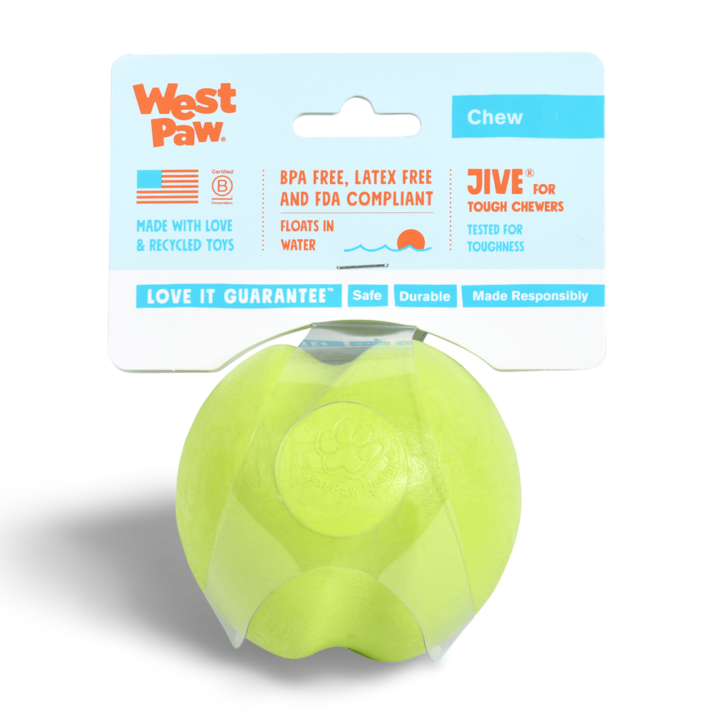 Jive Zogoflex Fetch Ball Tough Dog Toy Green