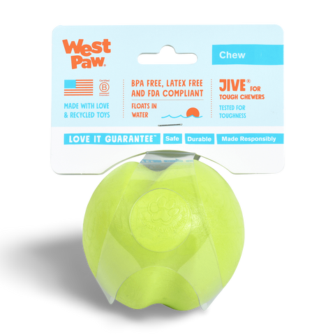 Jive Zogoflex Fetch Ball Tough Dog Toy Green