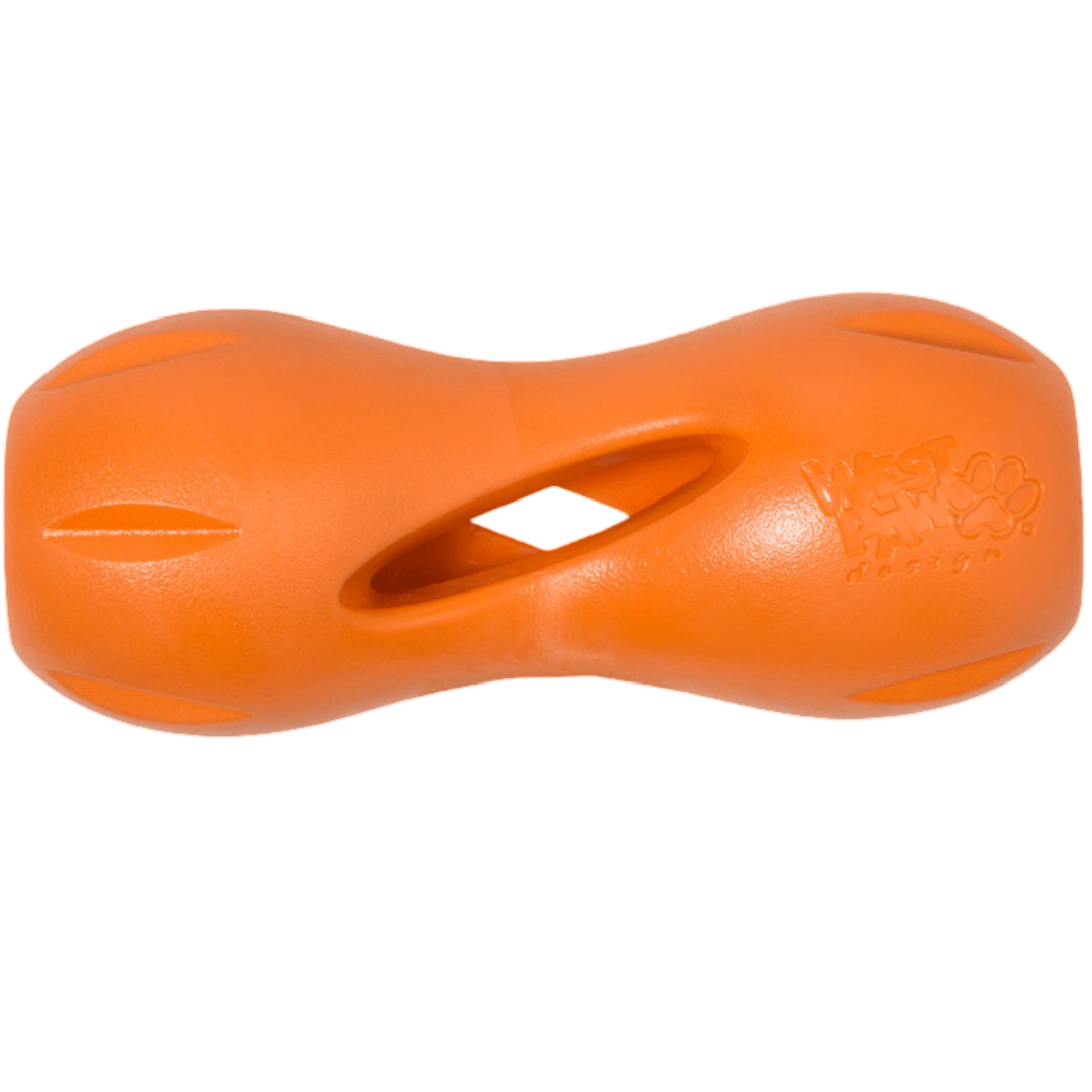 Qwizl Treat Dispensing Dog Toy Orange