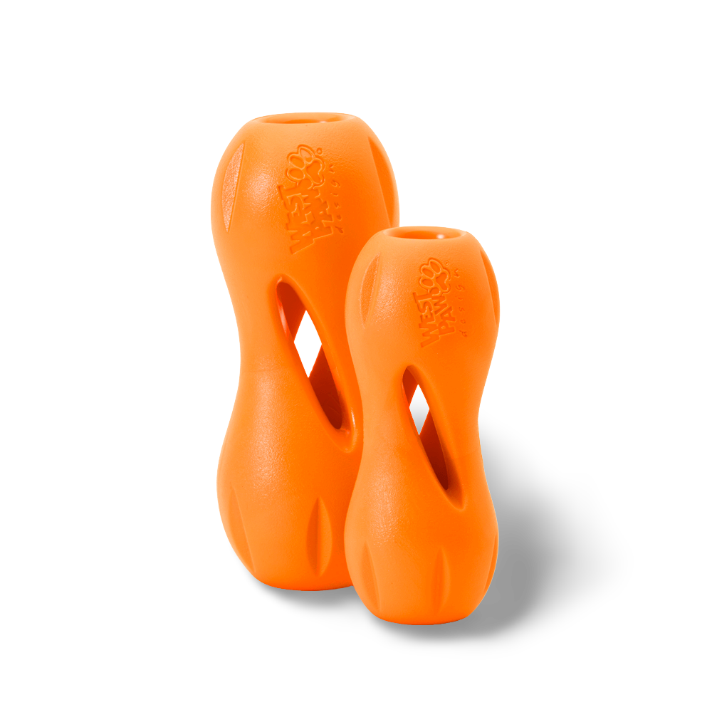 Qwizl Treat Dispensing Dog Toy Orange