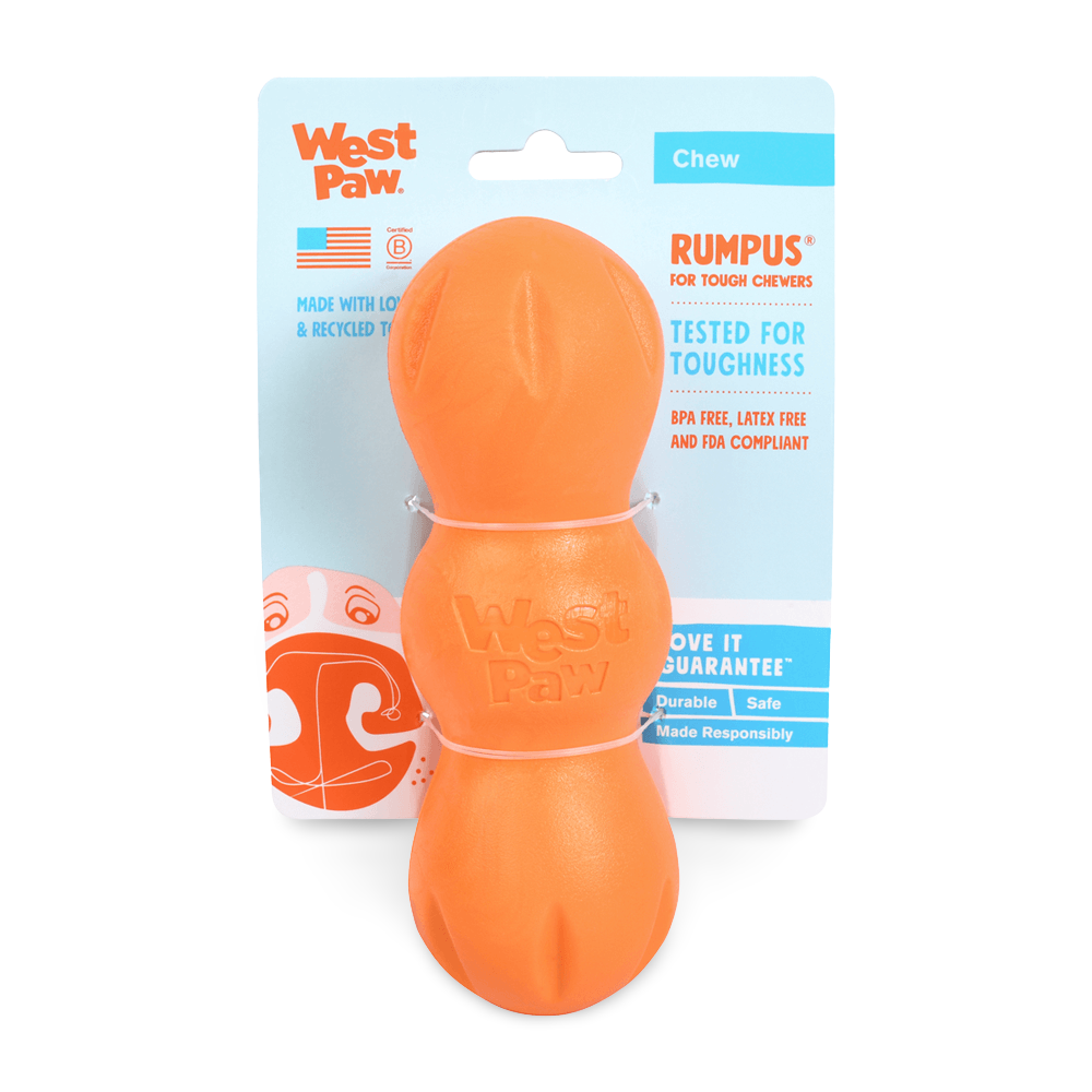 Rumpus Tough Fetch Stick Dog Toy Orange
