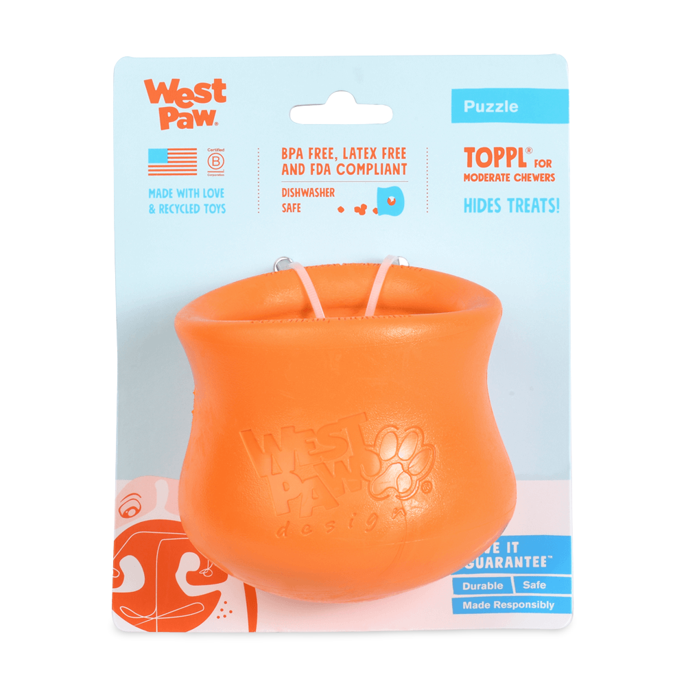 Toppl Treat Dispensing Dog Toy Orange