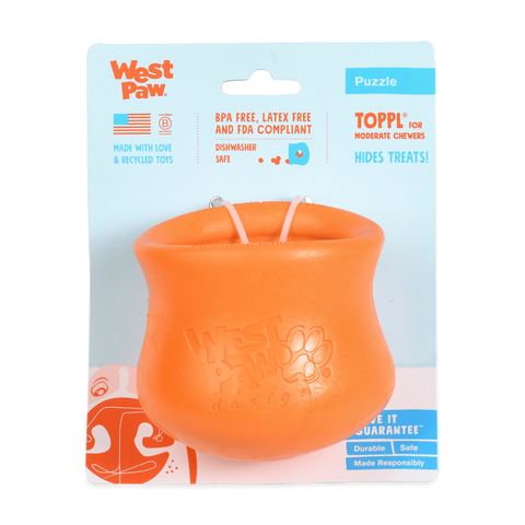 Toppl Treat Dispensing Dog Toy Orange