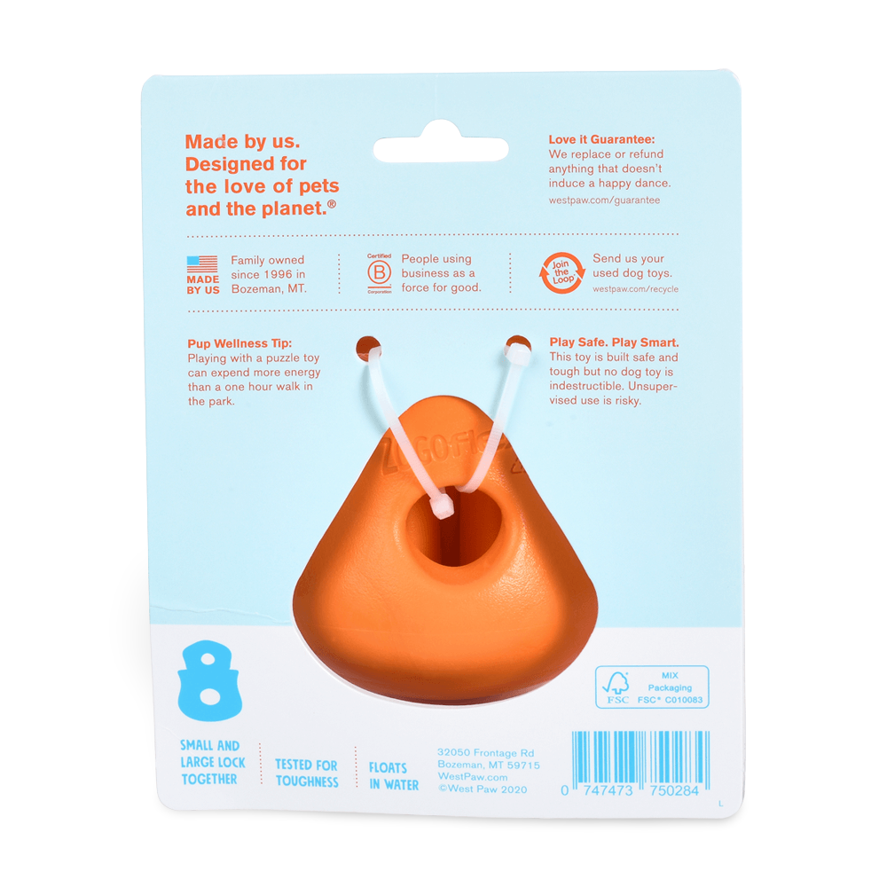 Toppl Treat Dispensing Dog Toy Orange