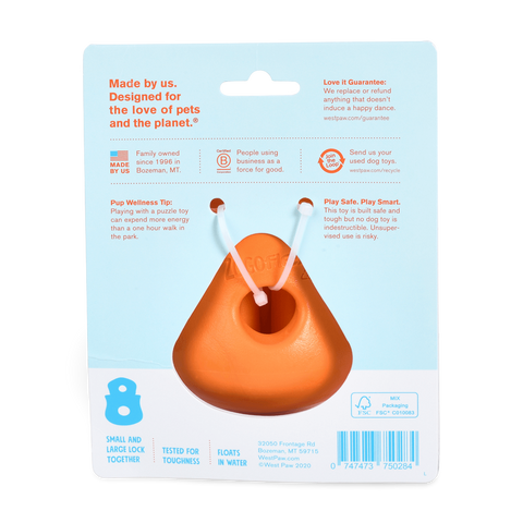 Toppl Treat Dispensing Dog Toy Orange