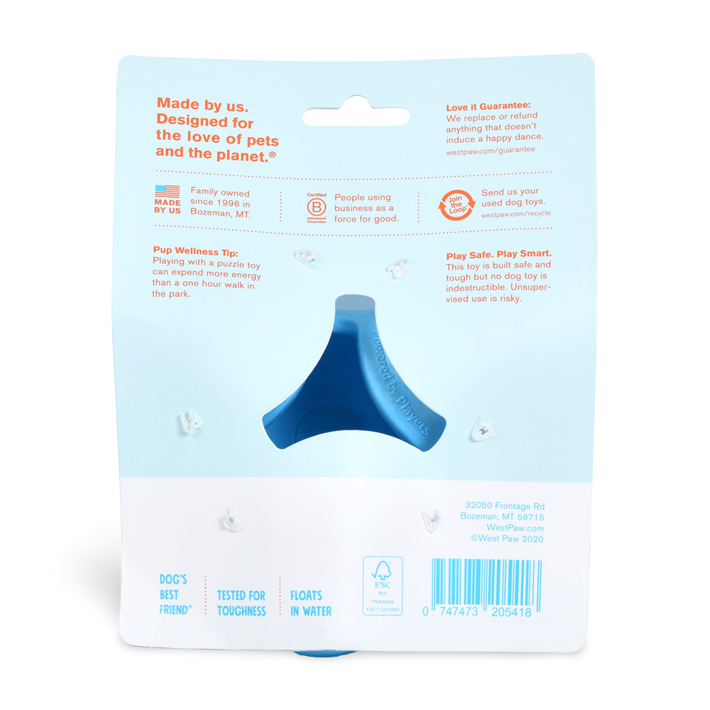 Tux Treat Dispensing Tough Dog Toy Blue