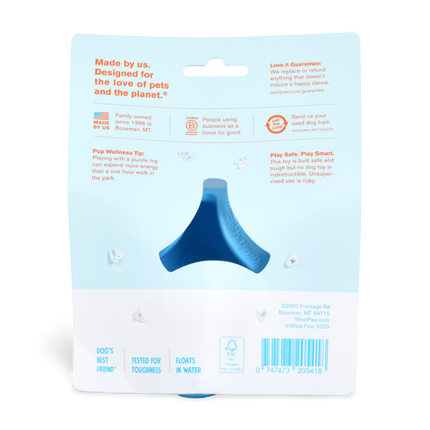 Tux Treat Dispensing Tough Dog Toy Blue
