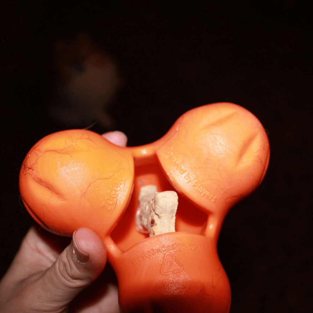 Tux Treat Dispensing Tough Dog Toy Orange