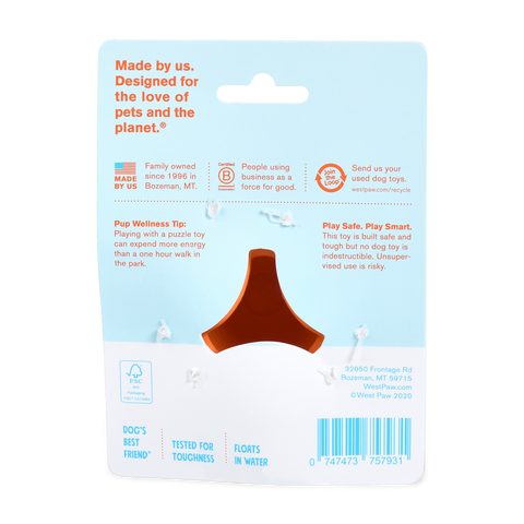 Tux Treat Dispensing Tough Dog Toy Orange
