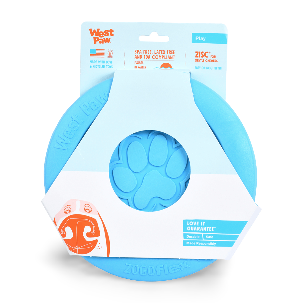 Zisc Flying Disc Fetch Dog Toy Blue