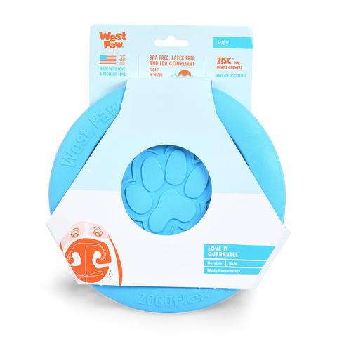 Zisc Flying Disc Fetch Dog Toy Blue
