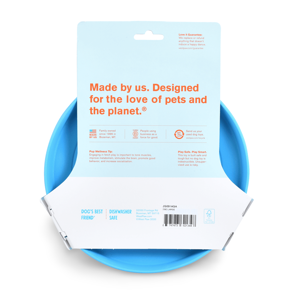 Zisc Flying Disc Fetch Dog Toy Blue