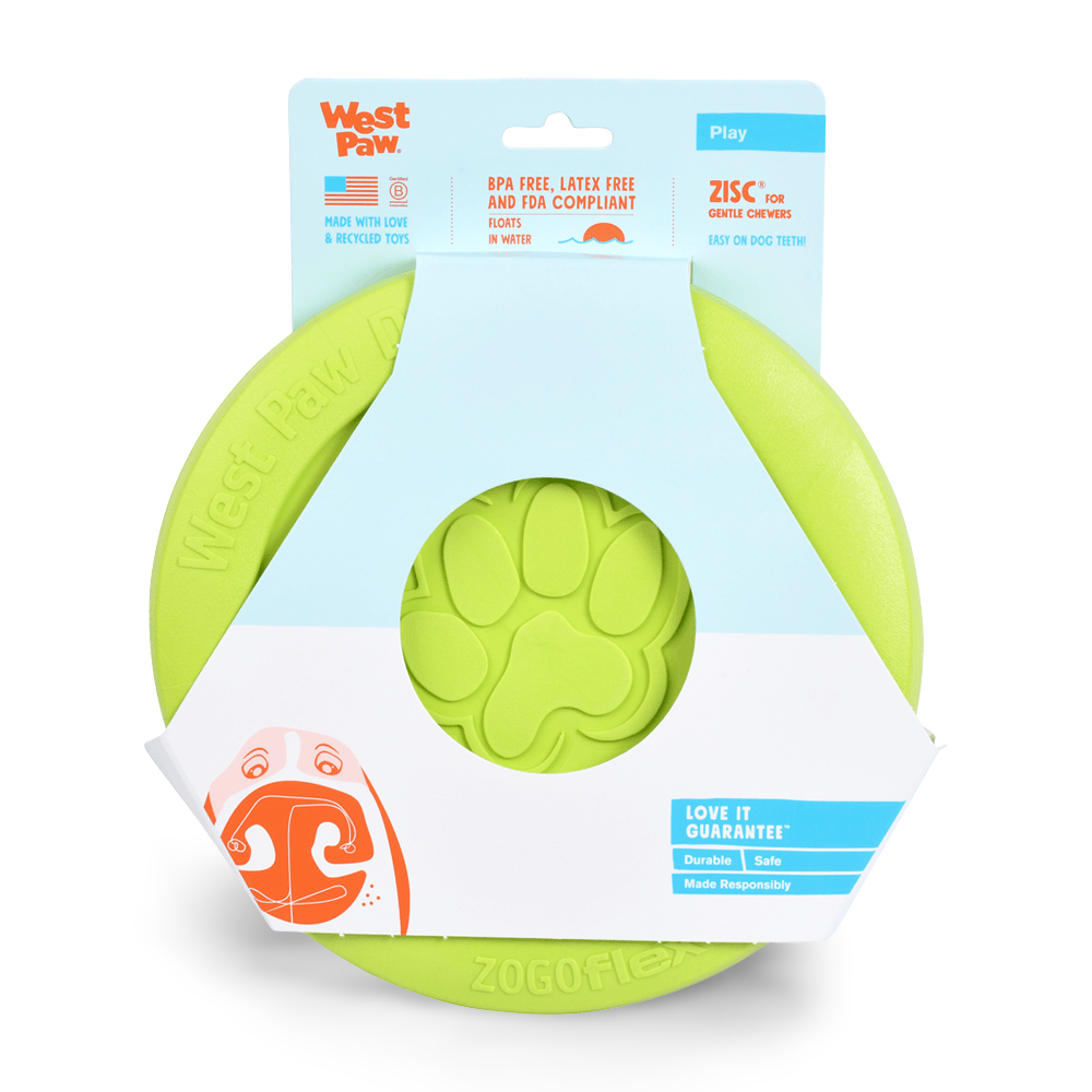 Zisc Flying Disc Fetch Dog Toy Green