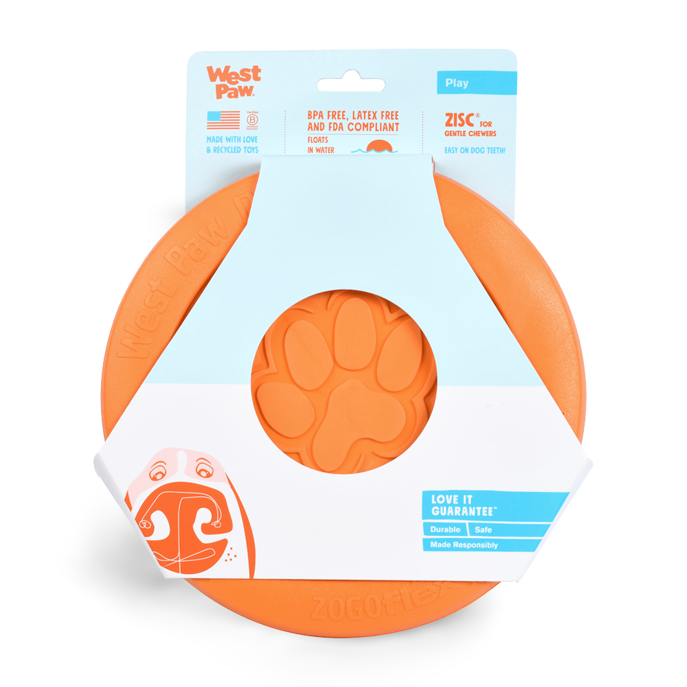Zisc Flying Disc Fetch Dog Toy Orange