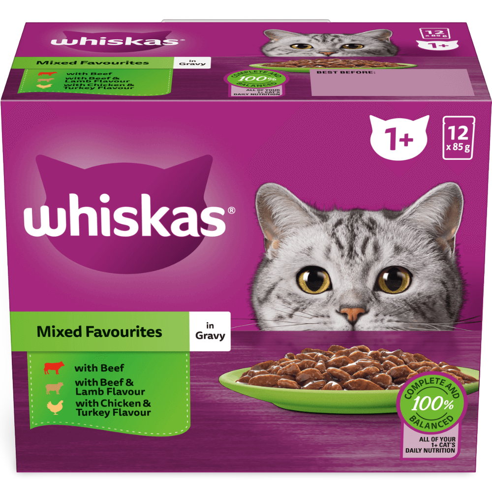 1 Plus Mixed Favourites In Gravy Pouches Wet Cat Food