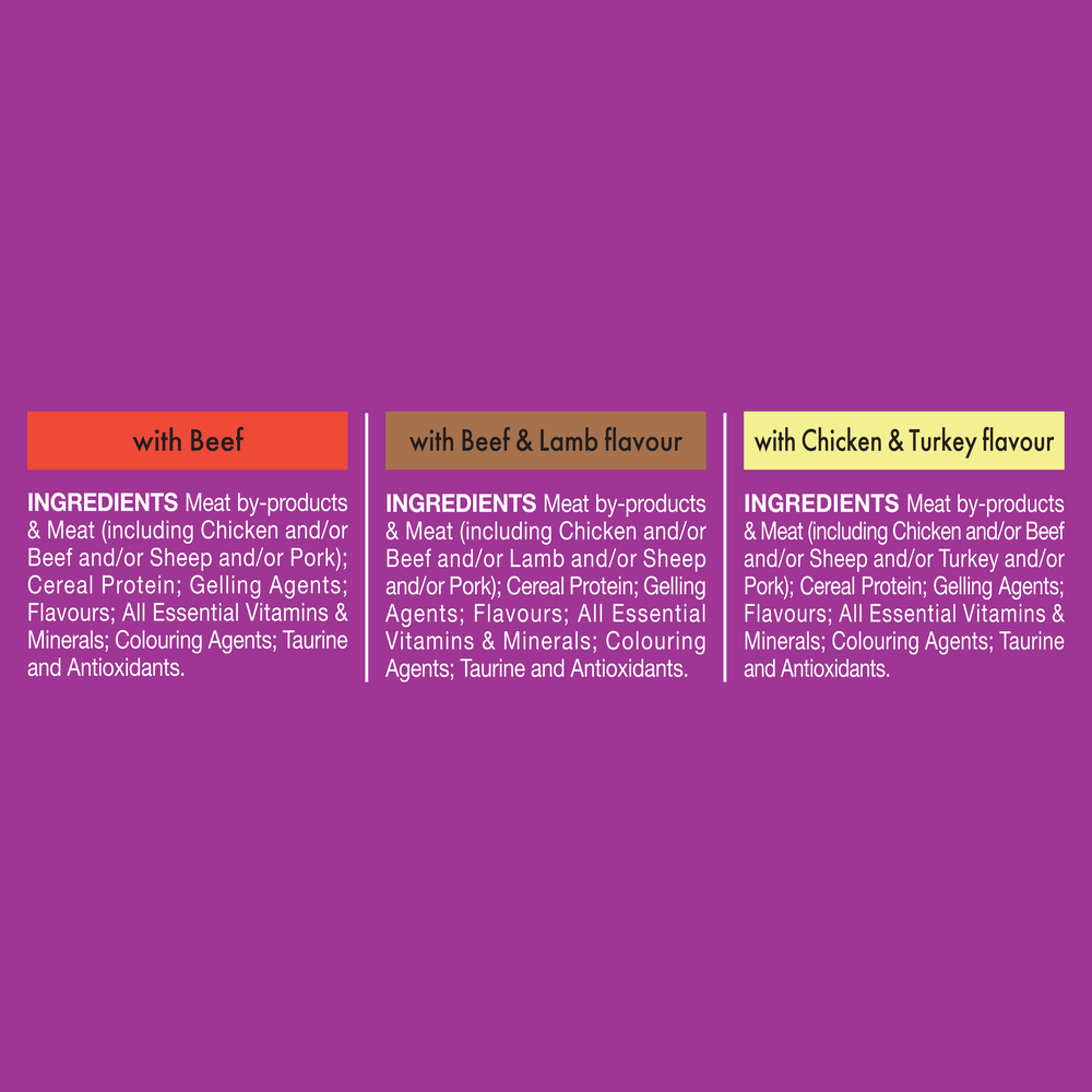 1 Plus Mixed Favourites In Gravy Pouches Wet Cat Food