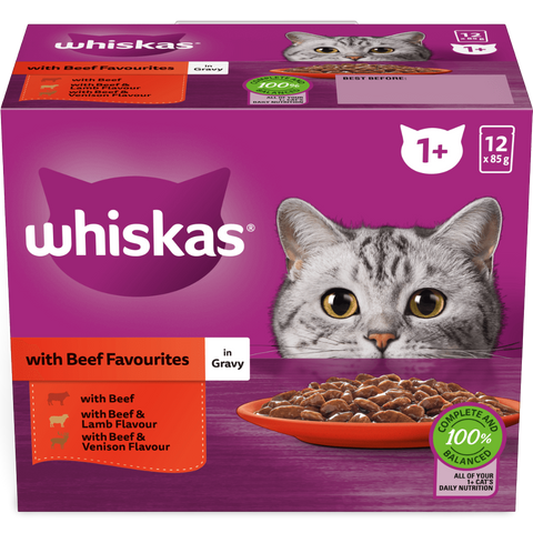 Wet Cat Food Adult Beef Gravy