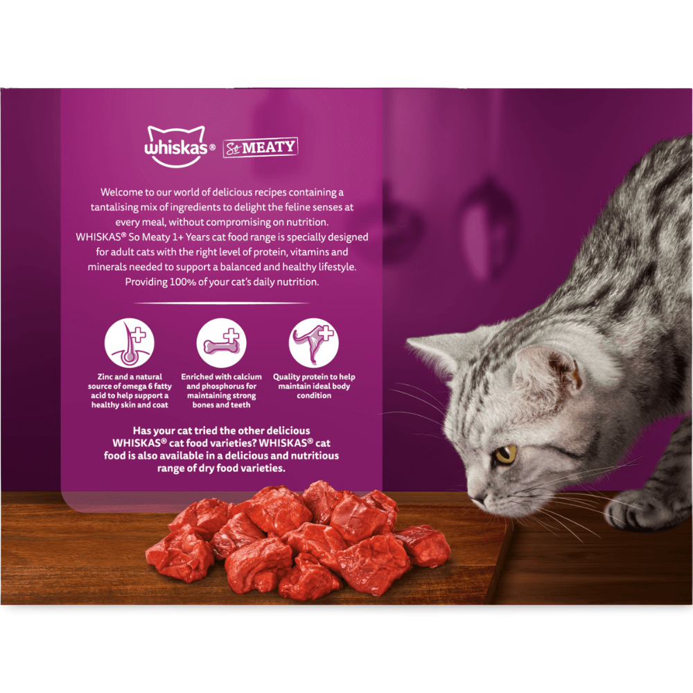 Wet Cat Food Adult So Meaty Meat Cuts Gravy
