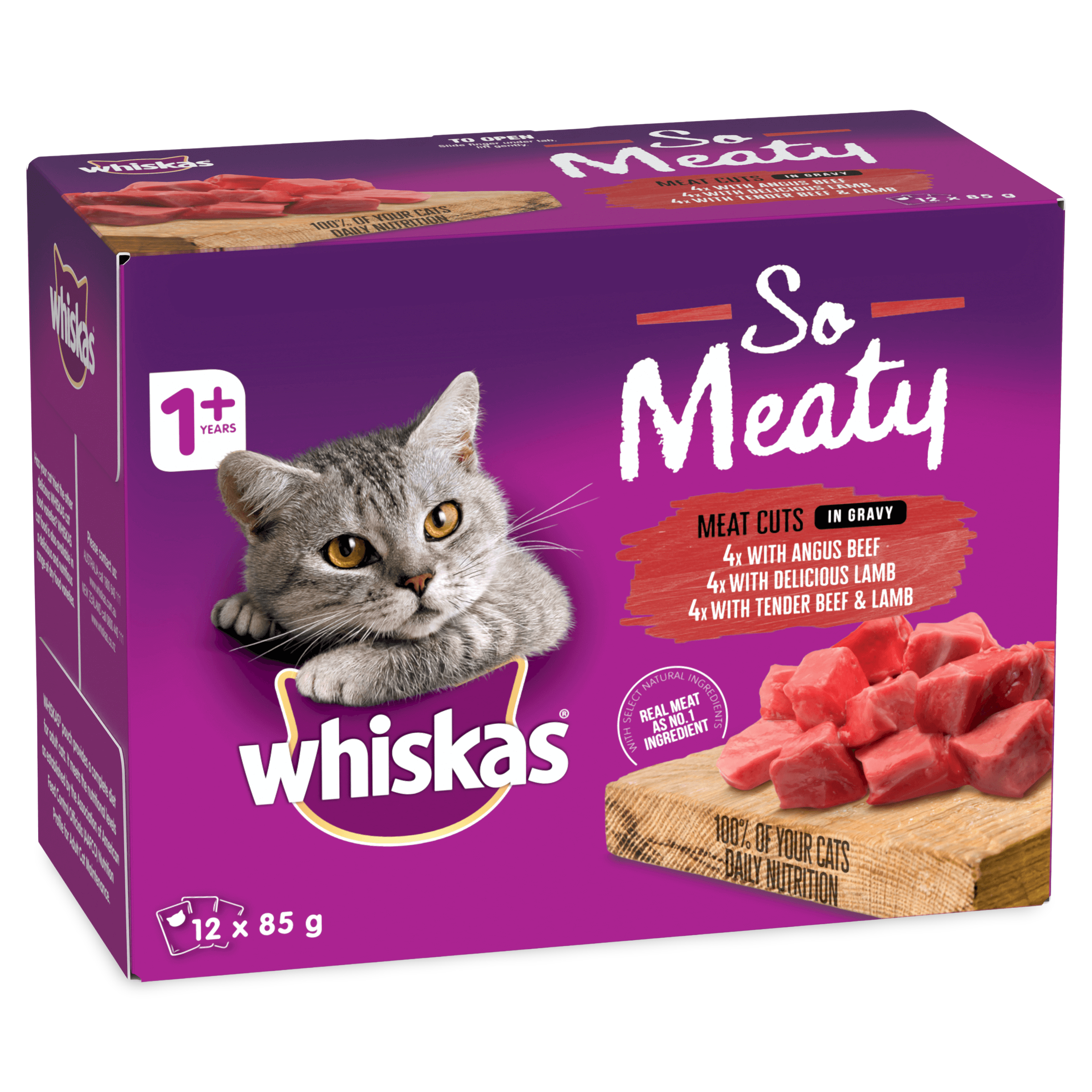 Wet Cat Food Adult So Meaty Meat Cuts Gravy