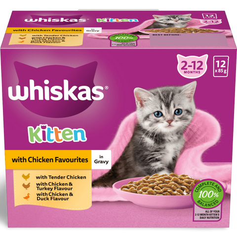 Wet Cat Food Kitten Chicken Pouches Gravy